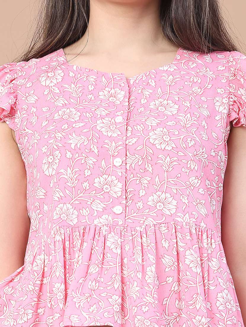 women floral printed cap sleeve top - 22246713 -  Standard Image - 2