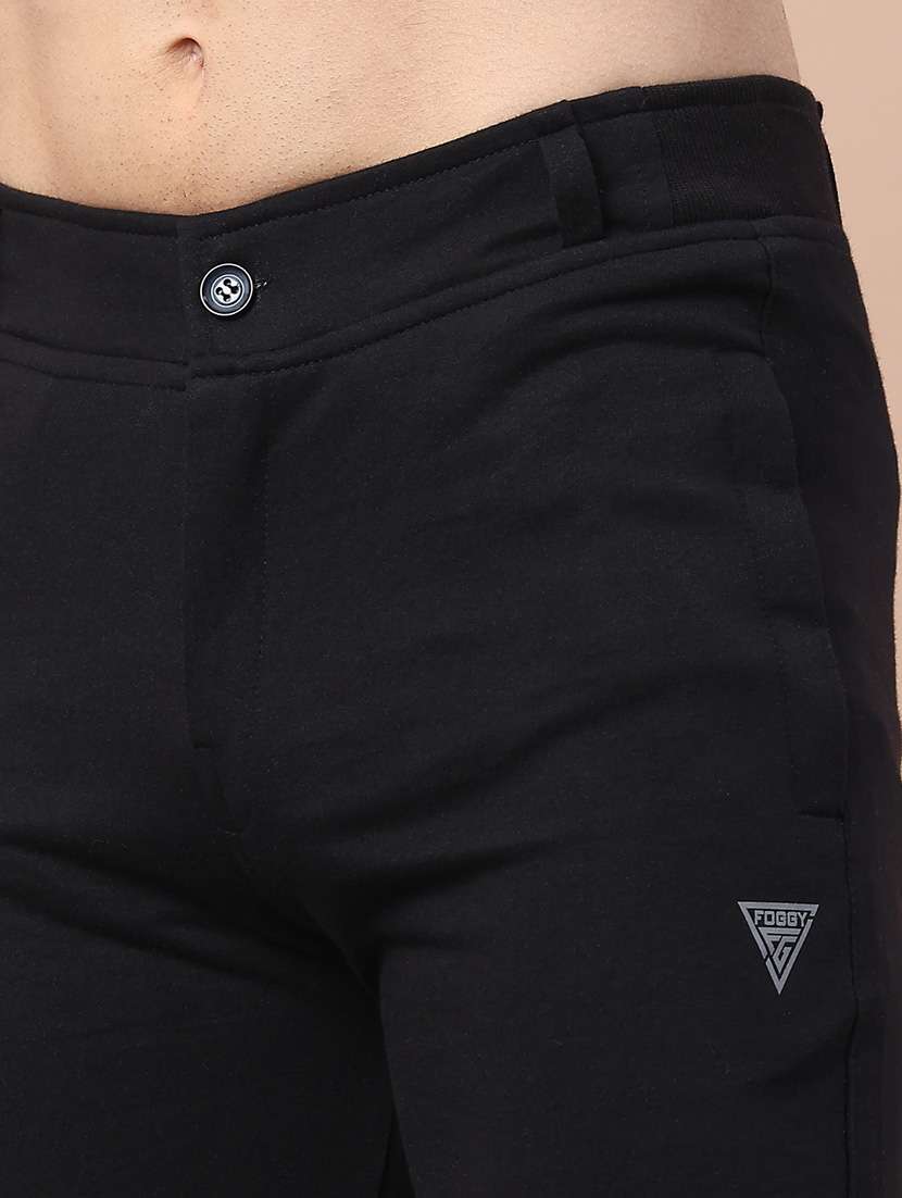 men solid mid rise full length track pant - 22246750 -  Standard Image - 2