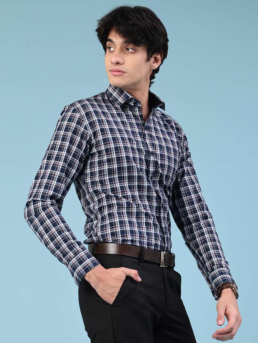 blue cotton formal shirt - 22246784 -  Standard Image - 2