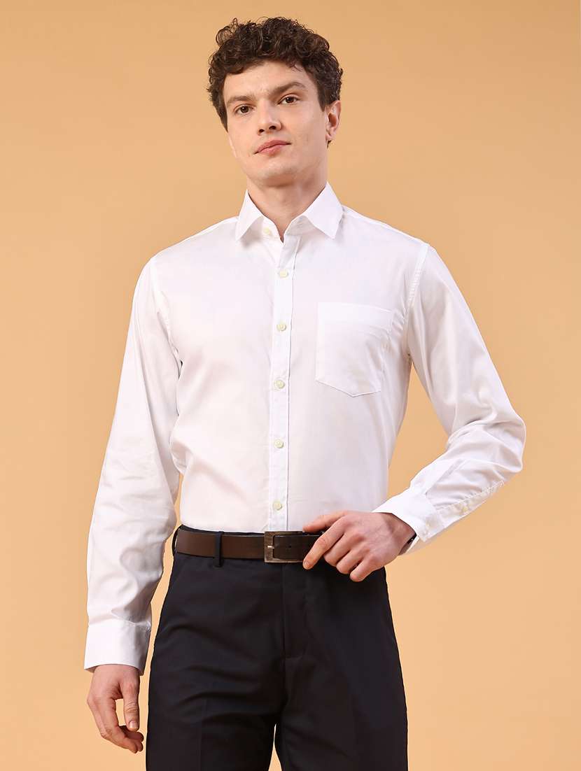 men solid short sleeve slim fit formal shirt - 22246788 -  Standard Image - 2