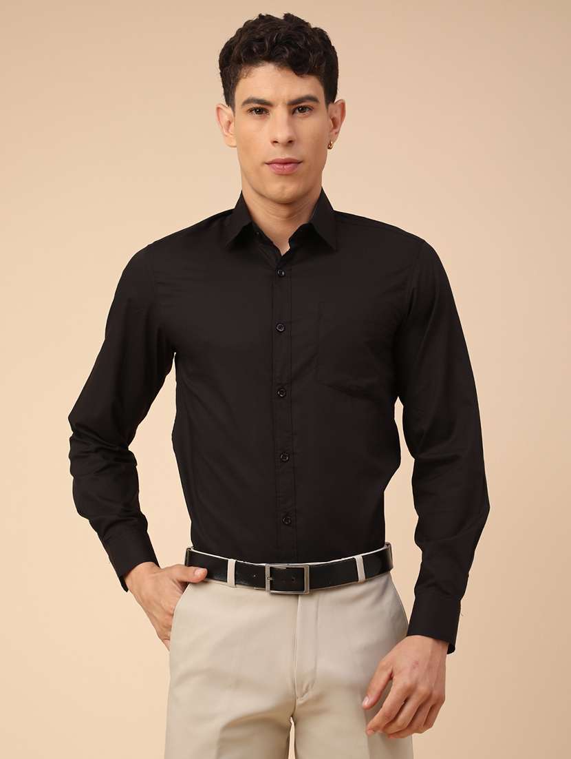 men solid long sleeves slim fit formal shirt - 22246792 -  Standard Image - 2