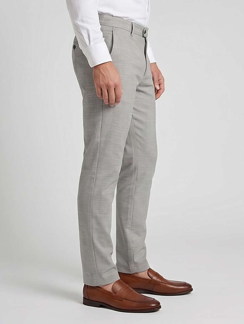 men solid mid rise chinos casual trouser - 22246813 -  Standard Image - 2