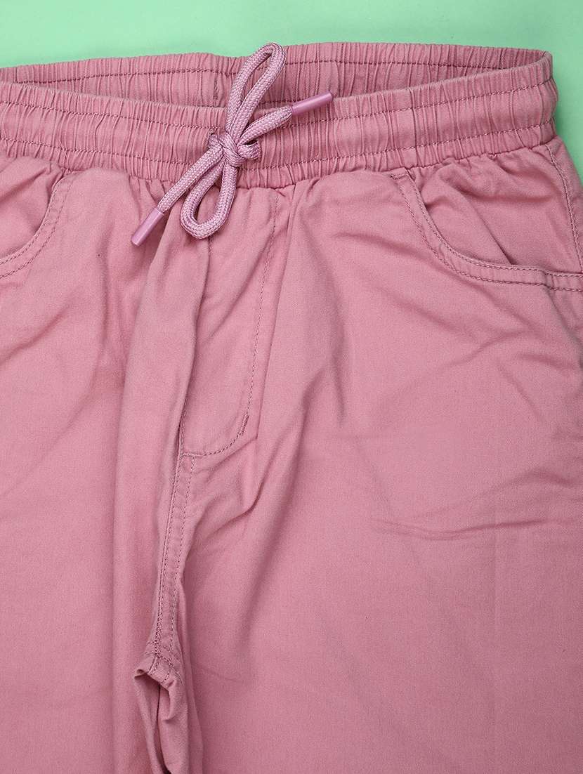 boys solid mid rise regular fit jogger - 22246824 -  Standard Image - 2