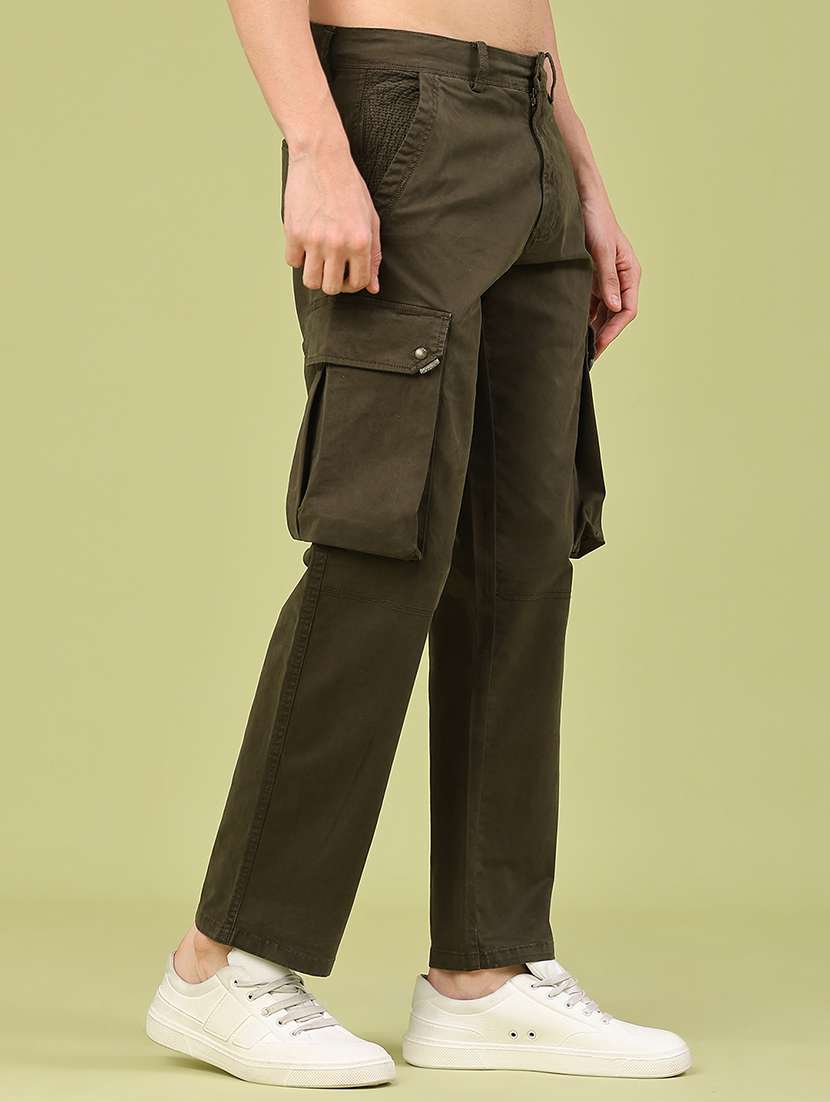 men solid mid rise regular fit cargo  - 22247009 -  Standard Image - 2
