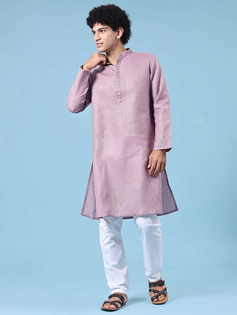 Purple Kurta Pyjama Ethnic Wear Set - 22247077 -  Standard Image - 2