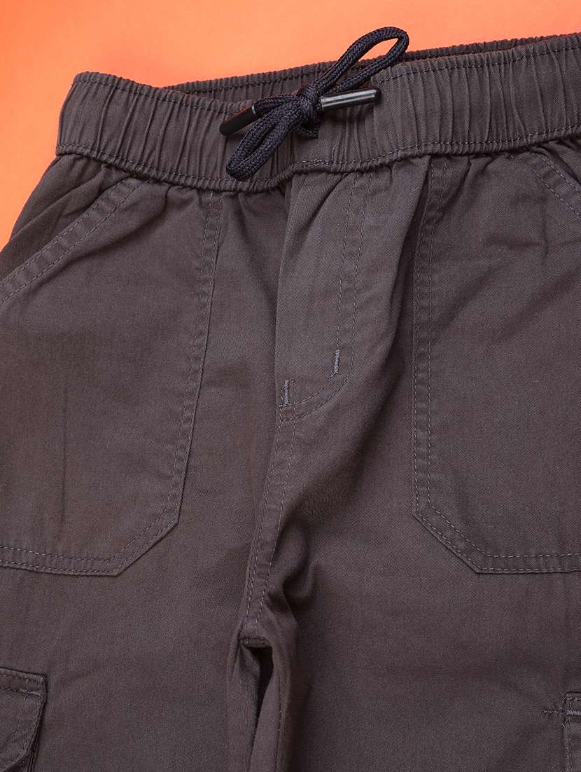 boys solid mid rise cargo jogger - 22247097 -  Standard Image - 2