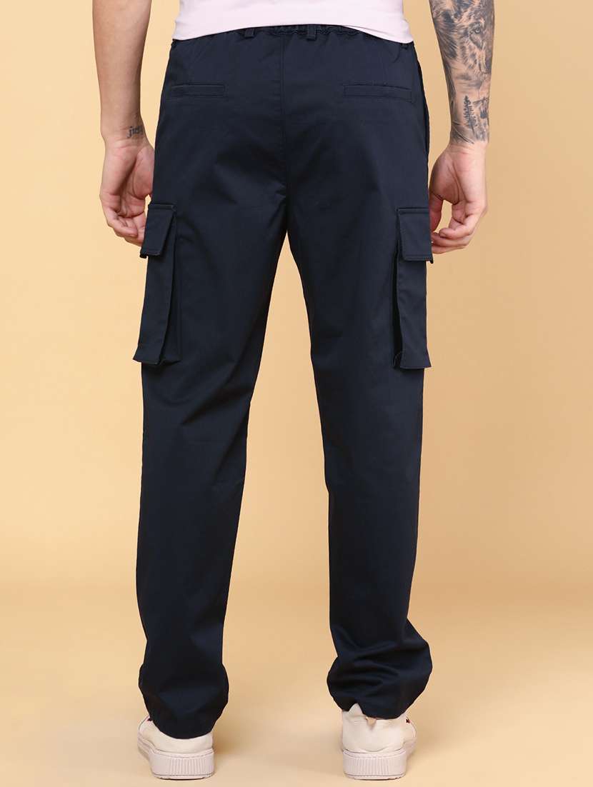 men solid mid rise regular fit cargo  - 22247107 -  Standard Image - 2