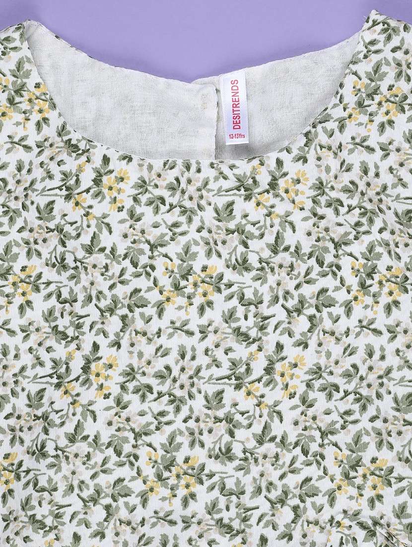 girls printed sleeveless flared frock - 22247152 -  Standard Image - 2