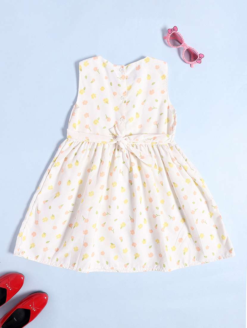 girls printed sleeveless flared frock - 22247155 -  Standard Image - 2
