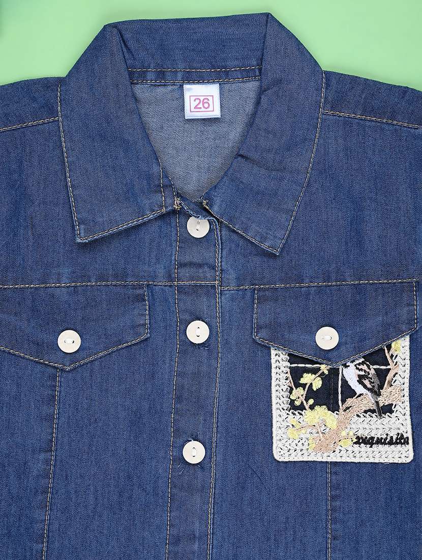 Girls Solid Long Sleeve Shirt - 22247310 -  Standard Image - 2