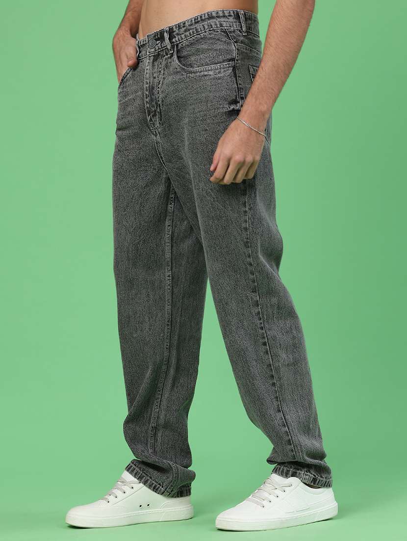 men plain mid rise full length relaxed fit jeans - 22247459 -  Standard Image - 2