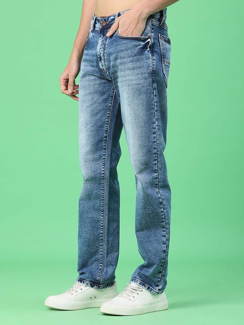 men washed mid rise full length relaxed fit jeans - 22247868 -  Standard Image - 2