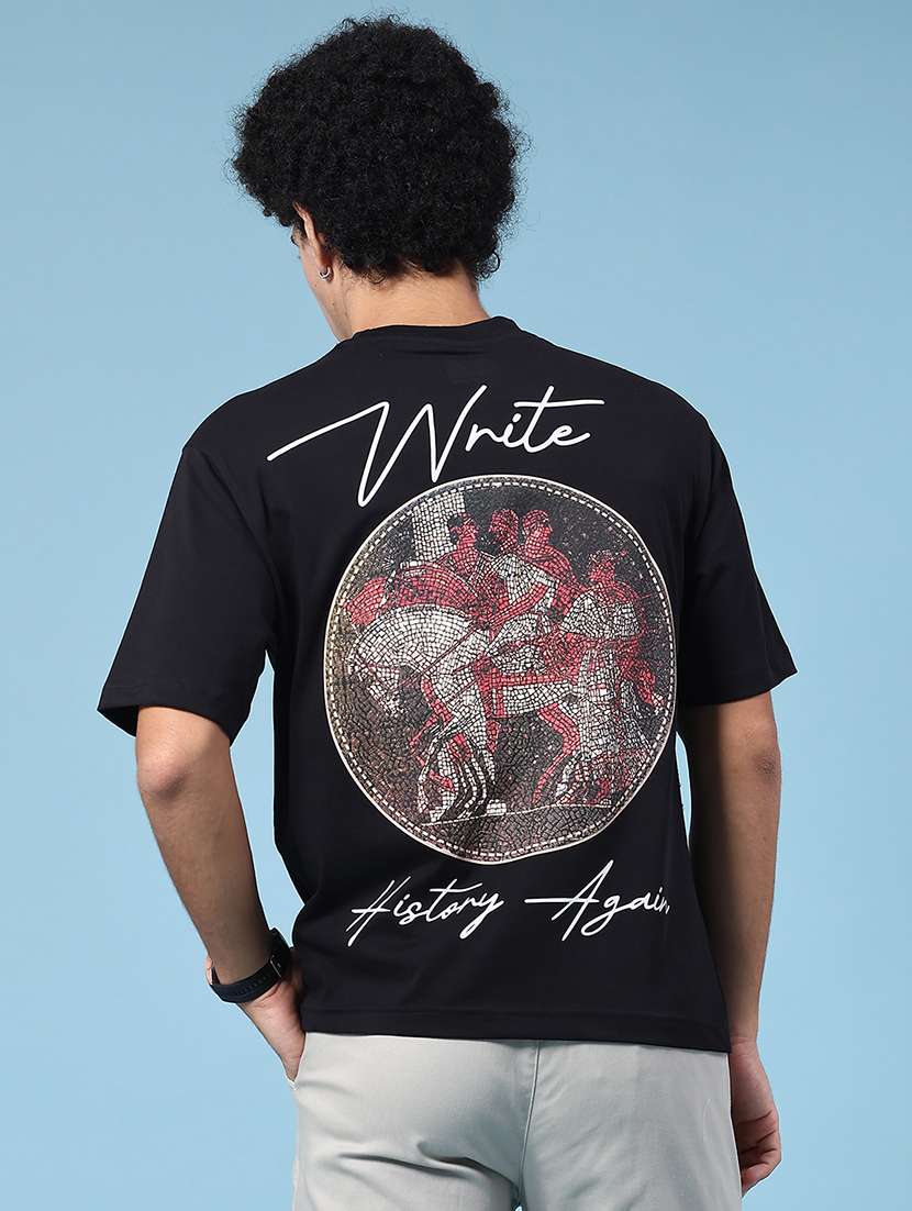 men printed short sleeves regular fit t-shirt