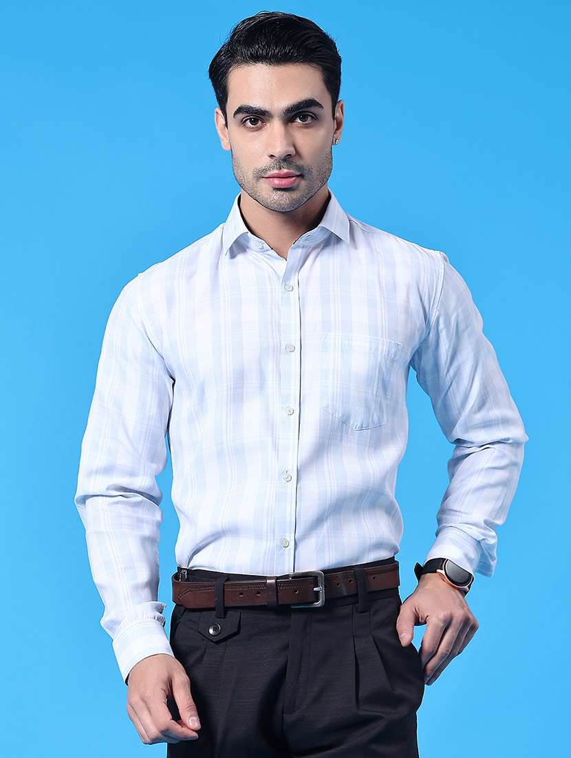 men checkered long sleeve slim fit formal shirt - 22248557 -  Standard Image - 2