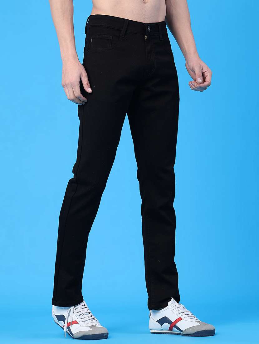 men plain mid rise full length jeans - 22248577 -  Standard Image - 2