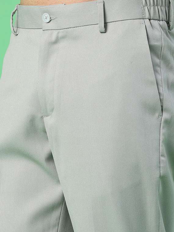 men solid mid rise flat front formal trouser - 22248580 -  Standard Image - 2