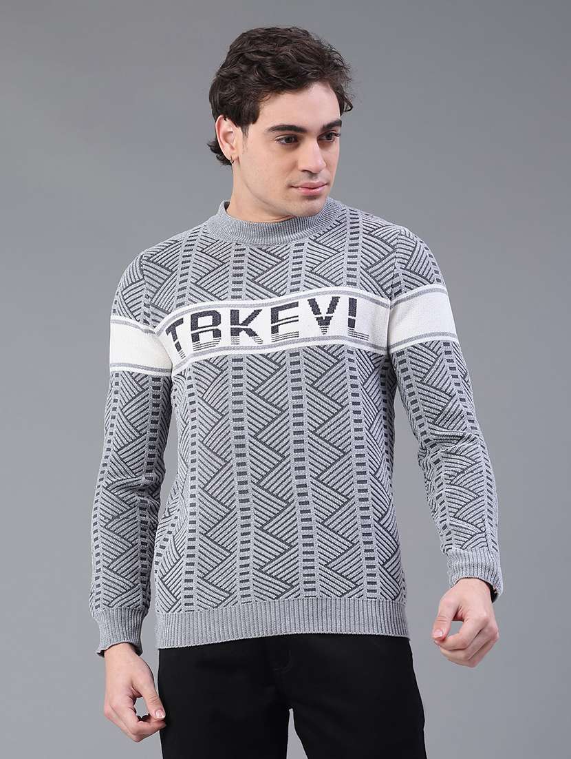 men self design long sleeve regular fit pullover  - 22248652 -  Standard Image - 2