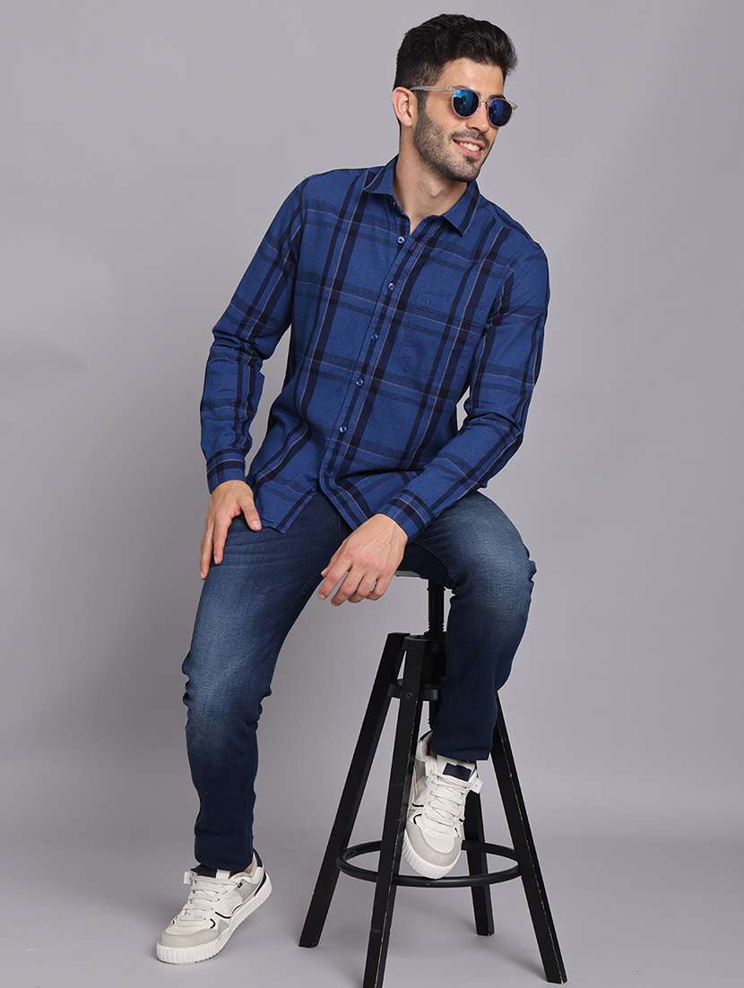 men collared long sleeve regular fit shirt - 22248874 -  Standard Image - 7