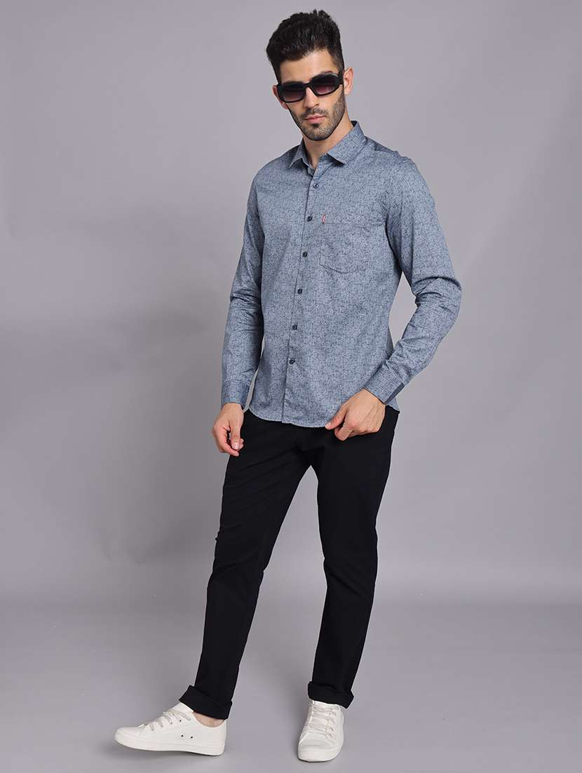men collared long sleeve regular fit shirt - 22248875 -  Standard Image - 7