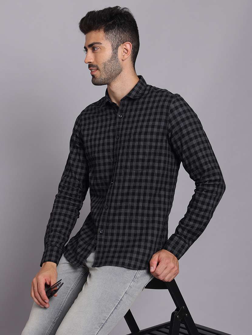 black cotton casual shirt