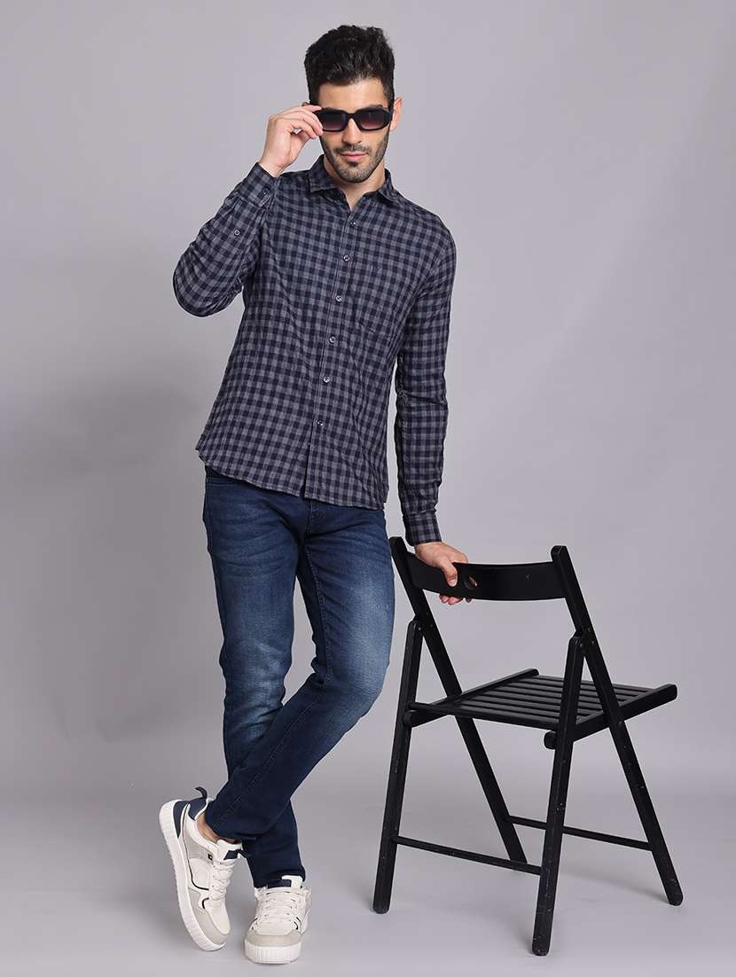 men collared long sleeve regular fit shirt - 22248886 -  Standard Image - 7