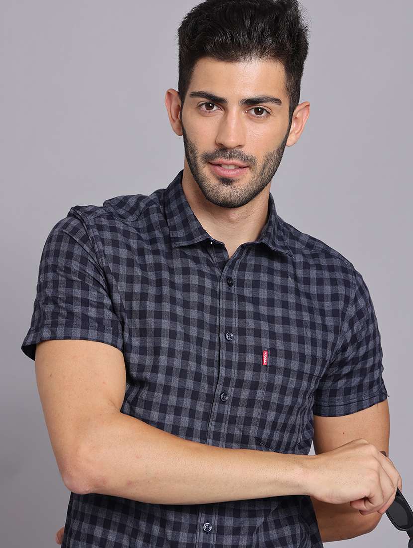 men collared short sleeve regular fit shirt - 22248889 -  Standard Image - 7