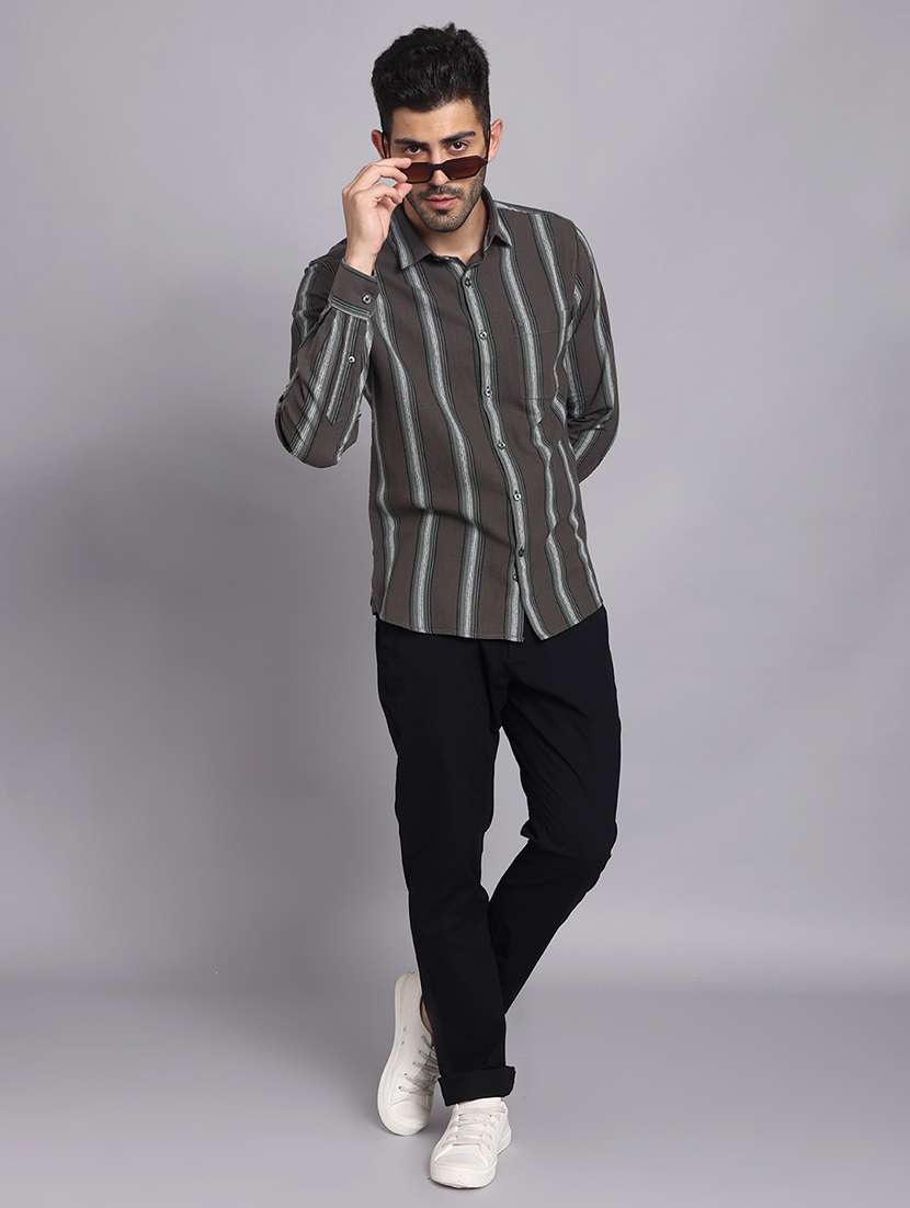 men collared long sleeve regular fit shirt - 22248892 -  Standard Image - 7