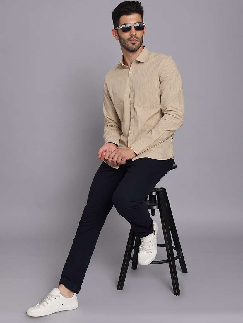 men collared long sleeve regular fit shirt - 22248894 -  Standard Image - 7
