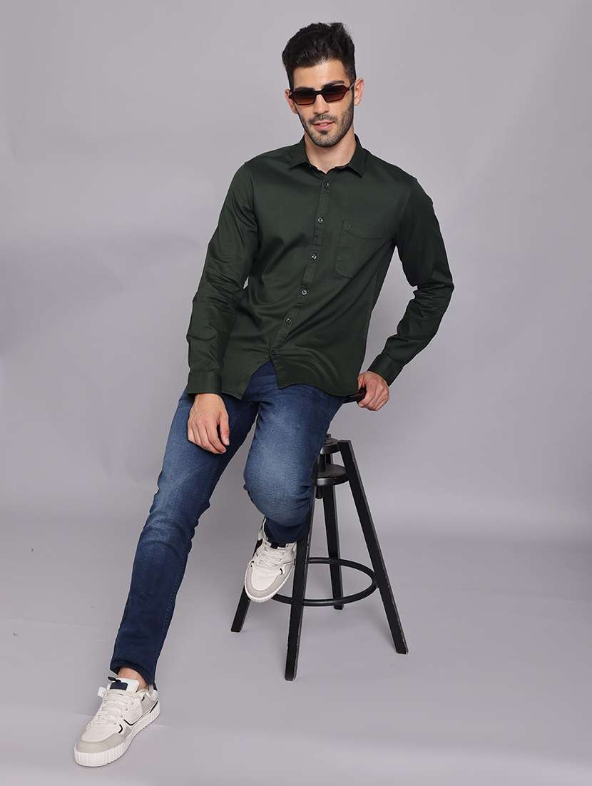 men collared long sleeve regular fit shirt - 22248909 -  Standard Image - 7
