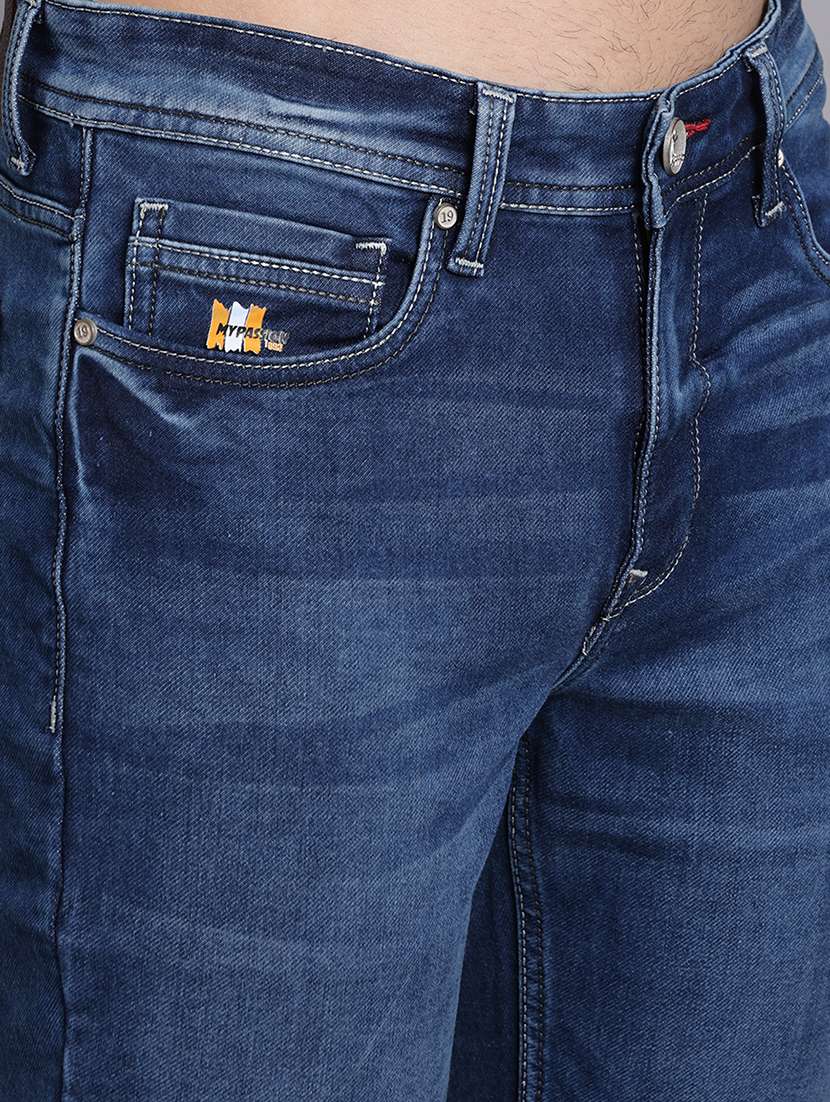 men solid mid rise slim fit jeans - 22248928 -  Standard Image - 2