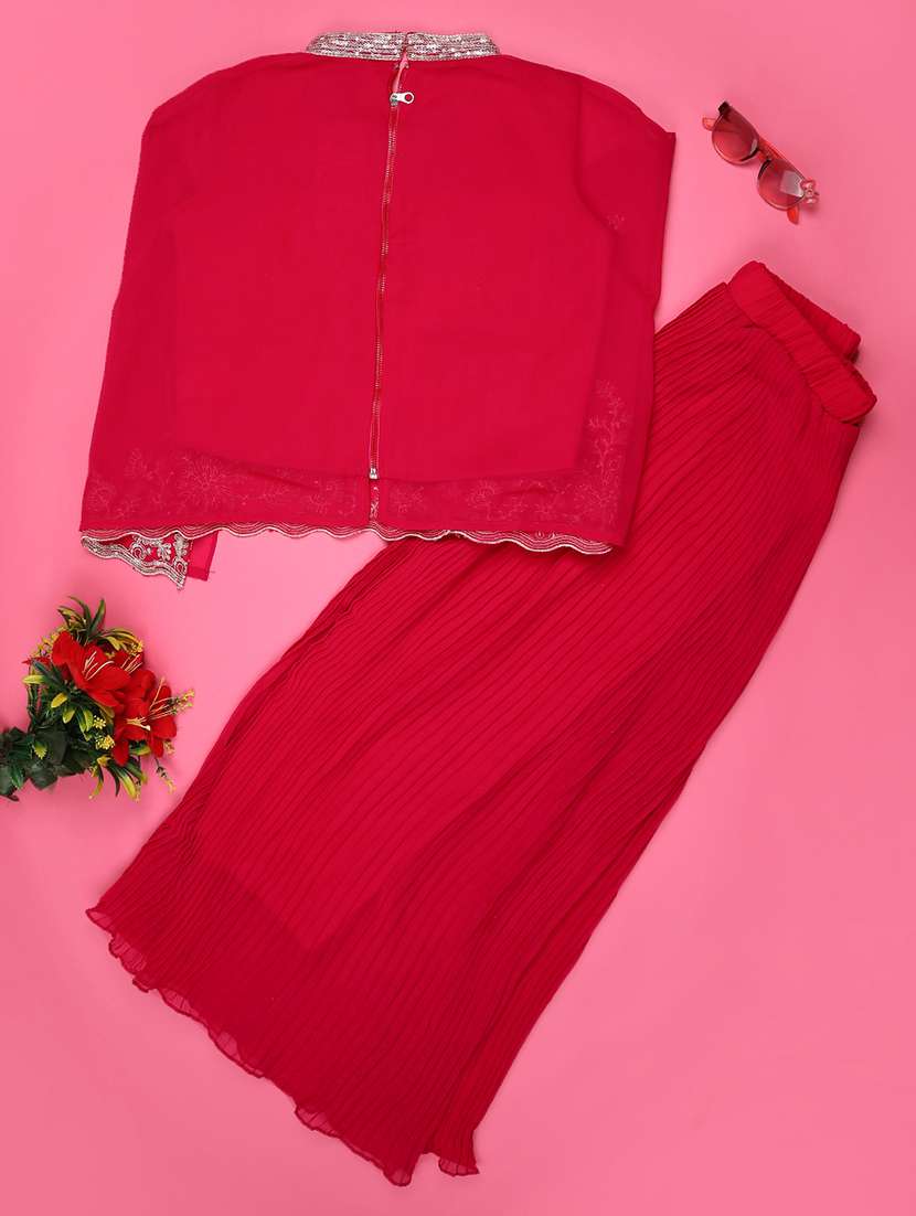pink cotton full length sets coords set - 22249202 -  Standard Image - 2