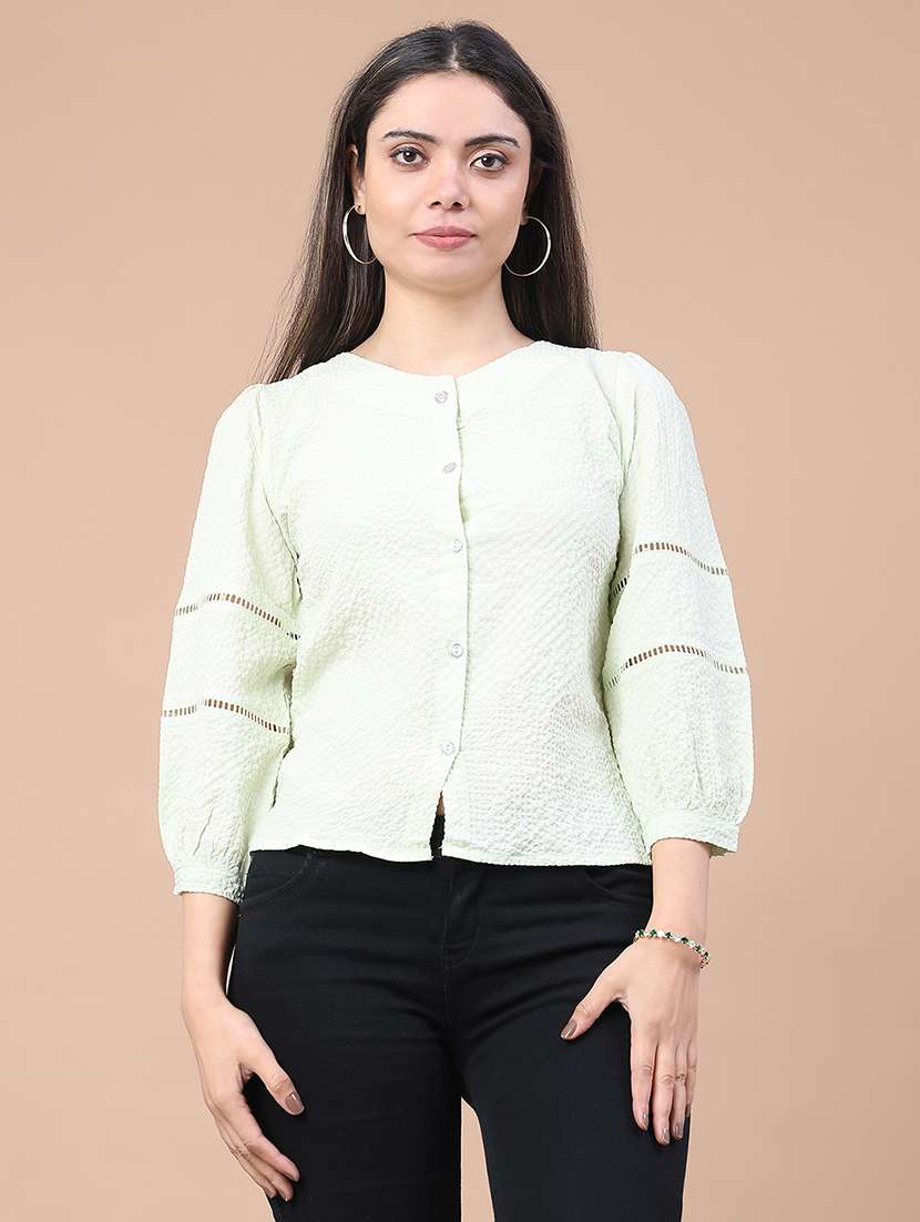 women self designed puff sleeve top - 22249284 -  Standard Image - 2