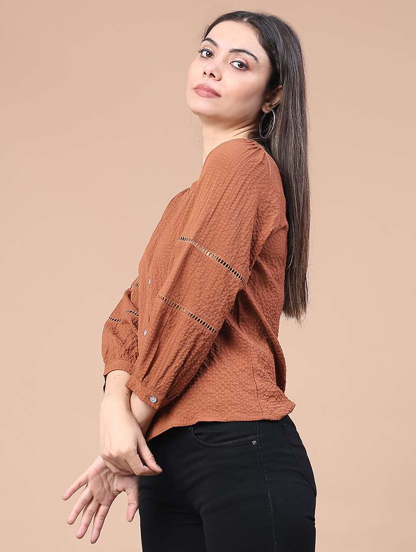 women self designed puff sleeve top - 22249285 -  Standard Image - 2