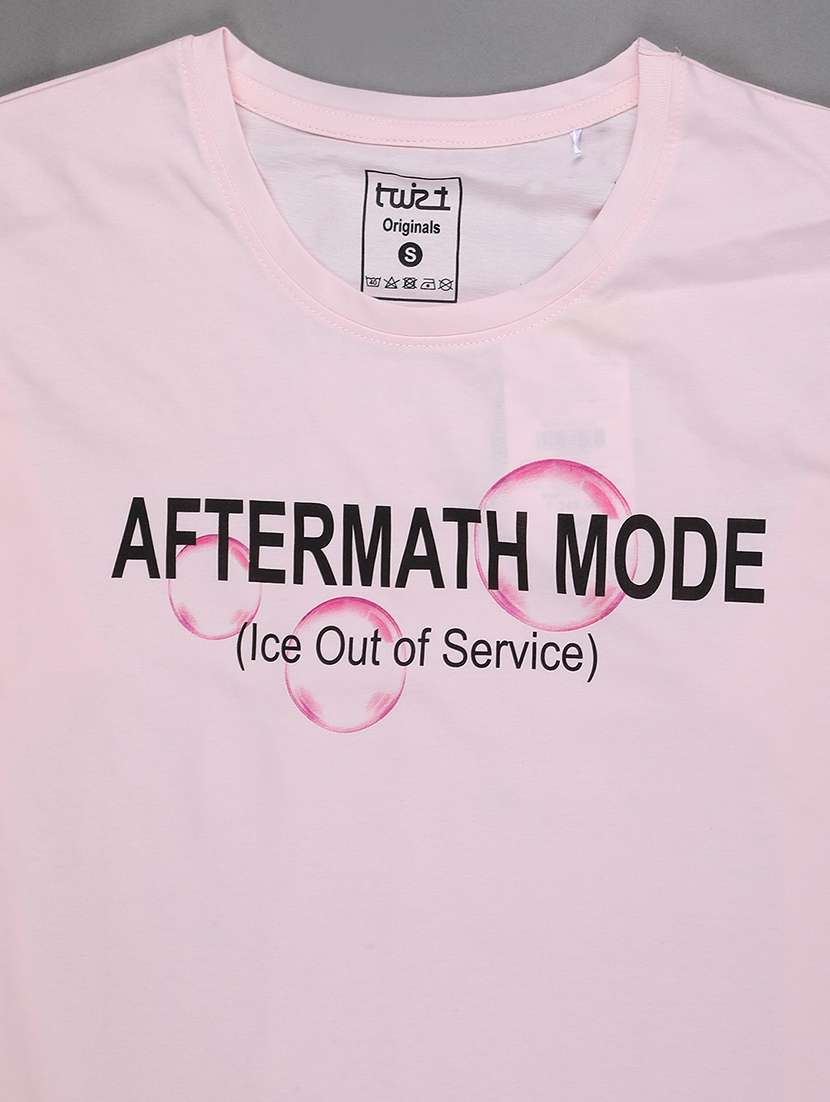 women pink cotton regular t-shirt - 22249299 -  Standard Image - 2