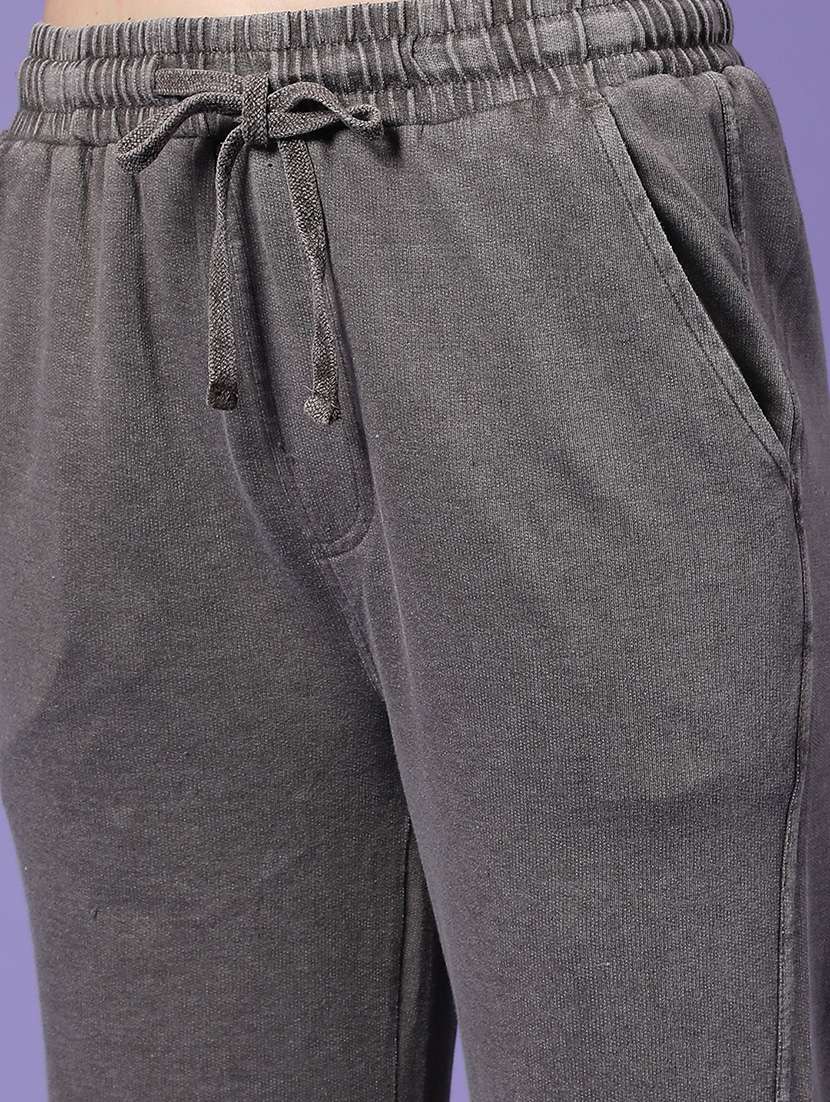 women grey cotton t-shirt & jogger co-ord - 22249315 -  Standard Image - 2