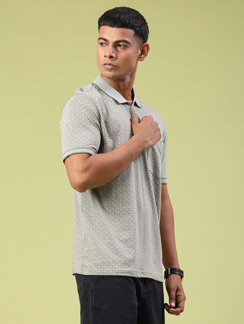men printed short sleeve regular fit polo t-shirt - 22249534 -  Standard Image - 2