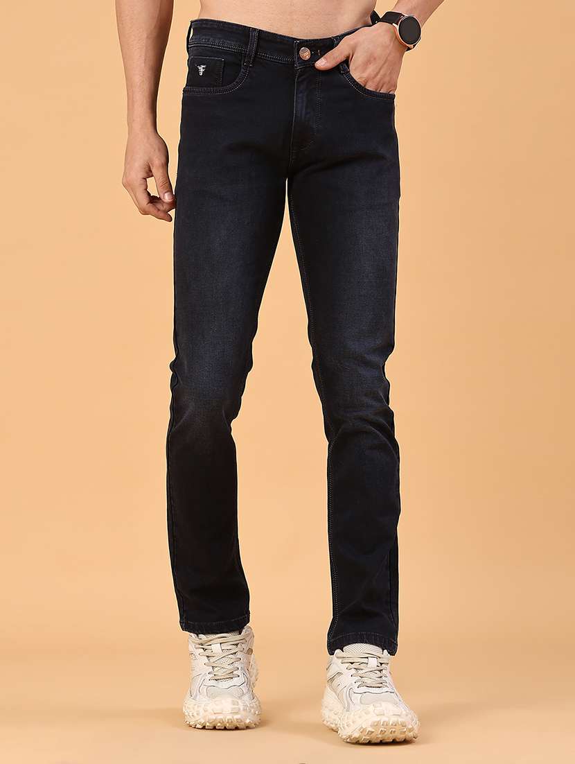 men washed mid rise full length slim fit jeans - 22249562 -  Standard Image - 2