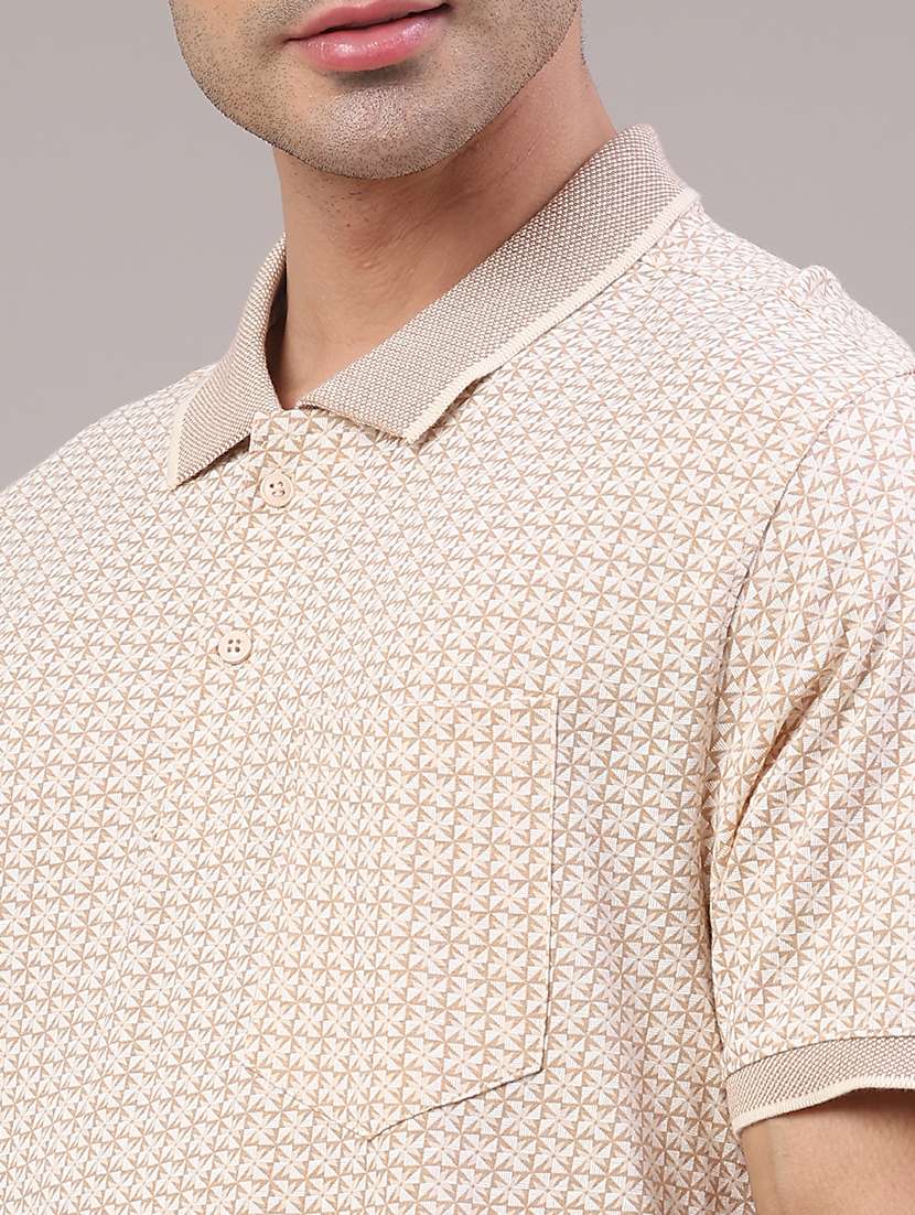 men printed short sleeve regular fit polo t-shirt - 22249610 -  Standard Image - 2