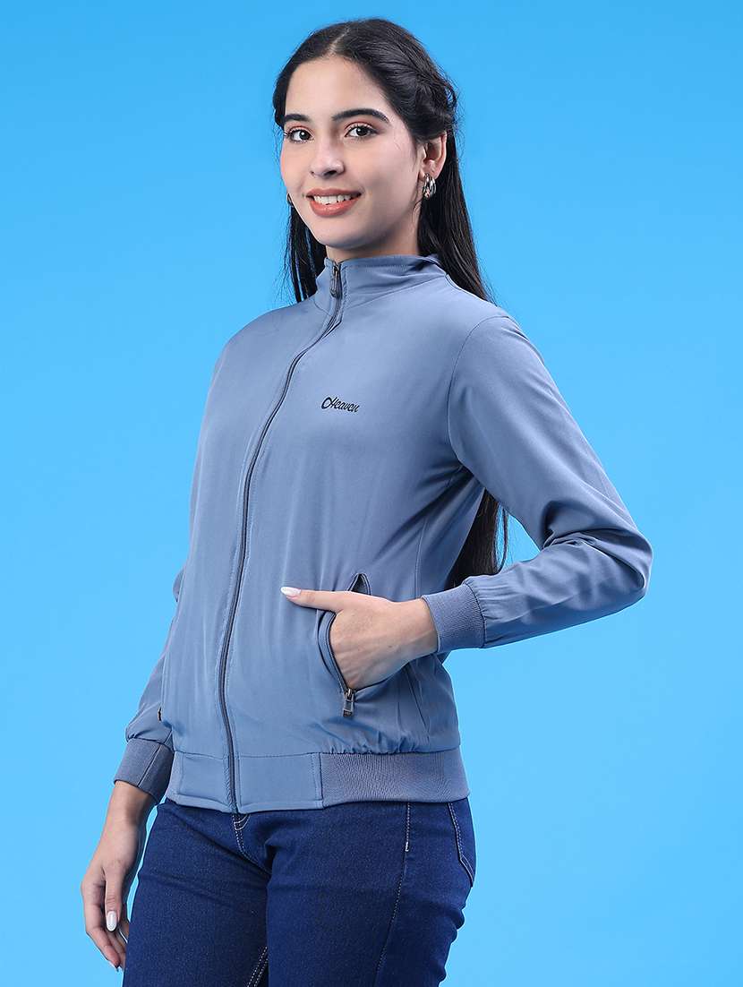 Women Solid Long Sleeve Regular Jacket - 22249622 -  Standard Image - 2
