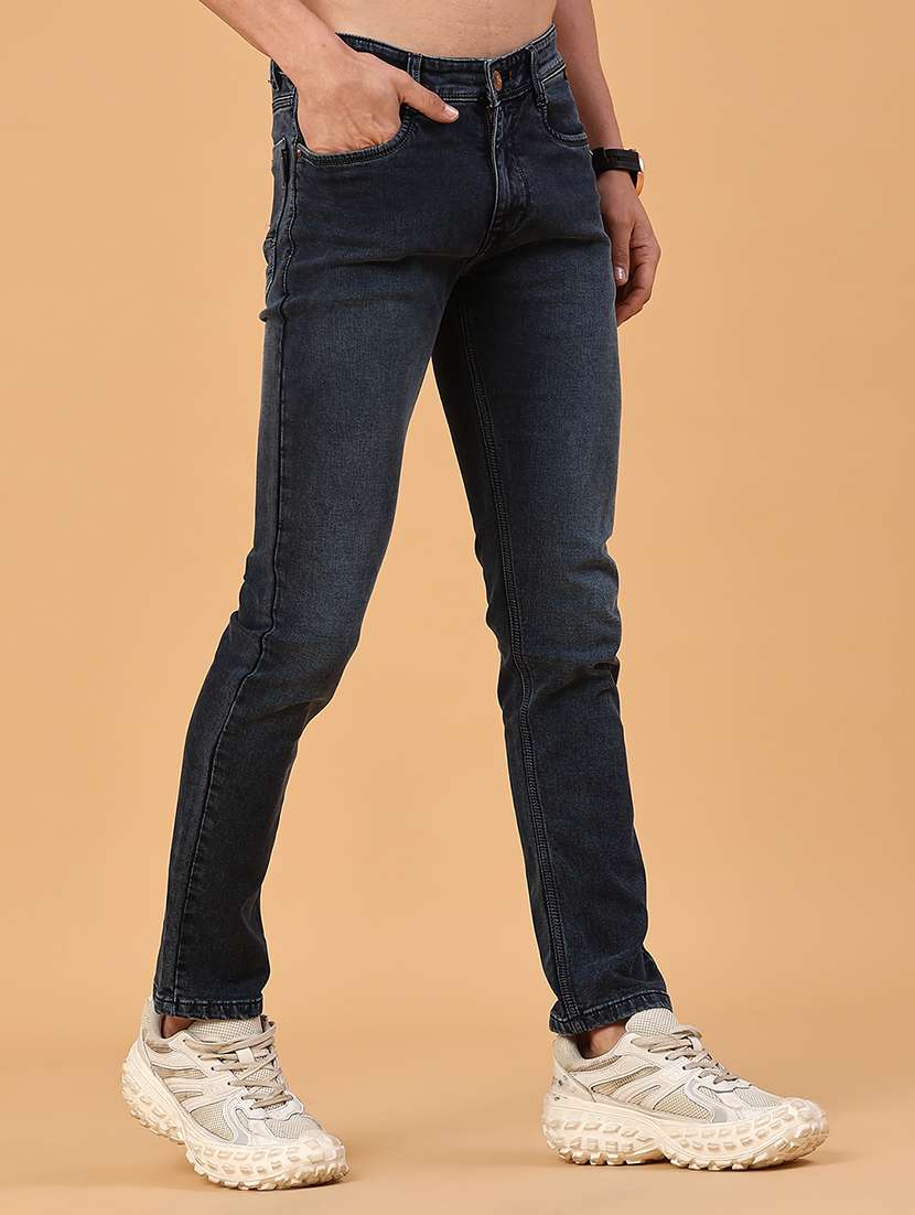 men washed mid rise full length slim fit jeans - 22249659 -  Standard Image - 2