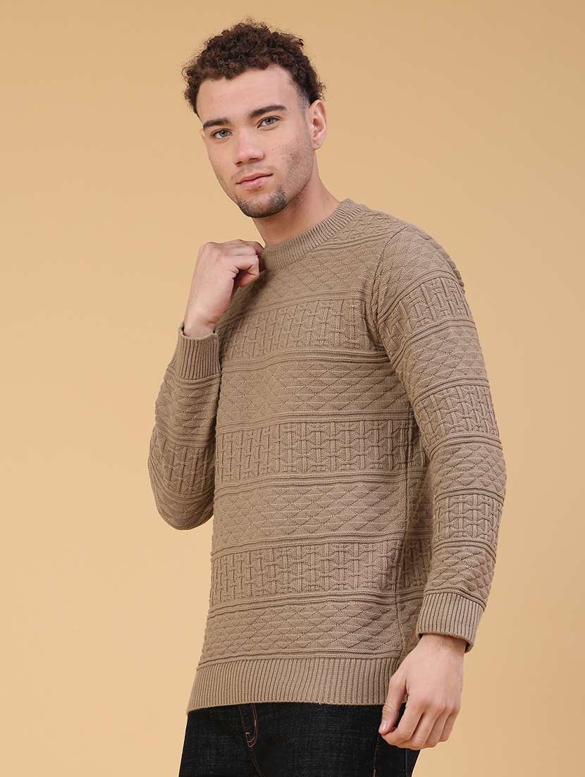 men self design long sleeve regular fit pullover  - 22249806 -  Standard Image - 2