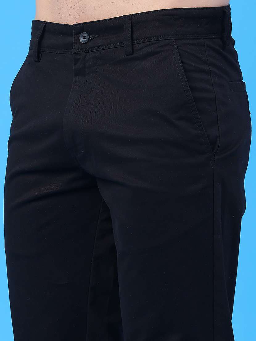 men solid mid rise chinos casual trouser - 22249858 -  Standard Image - 2