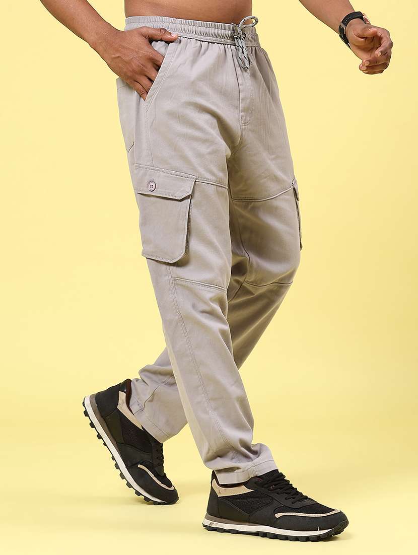men grey cotton cargo - 22249887 -  Standard Image - 2