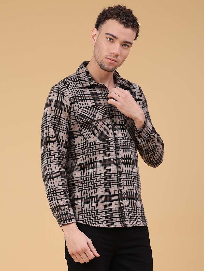 men checkered long sleeve regualr fit casual shirt - 22249892 -  Standard Image - 2
