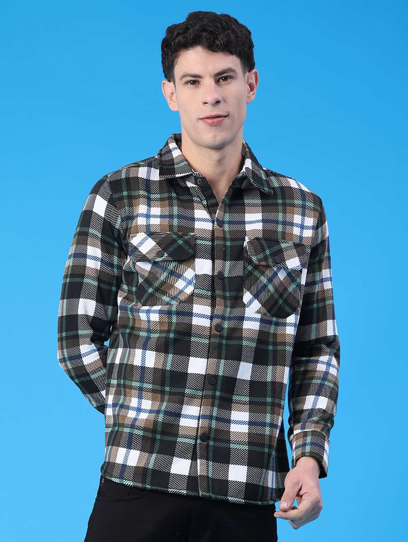 men checkered long sleeve regualr fit casual shirt - 22249896 -  Standard Image - 2