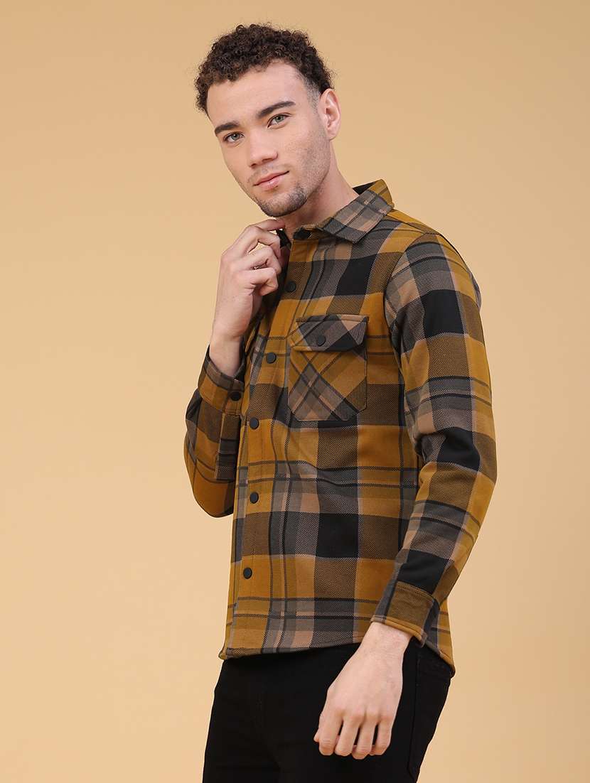 men checkered long sleeve regualr fit casual shirt - 22249897 -  Standard Image - 2