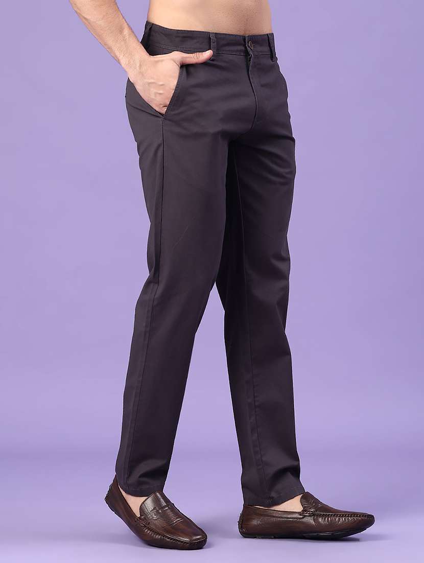 men grey cotton chinos casual trouser - 22249904 -  Standard Image - 2