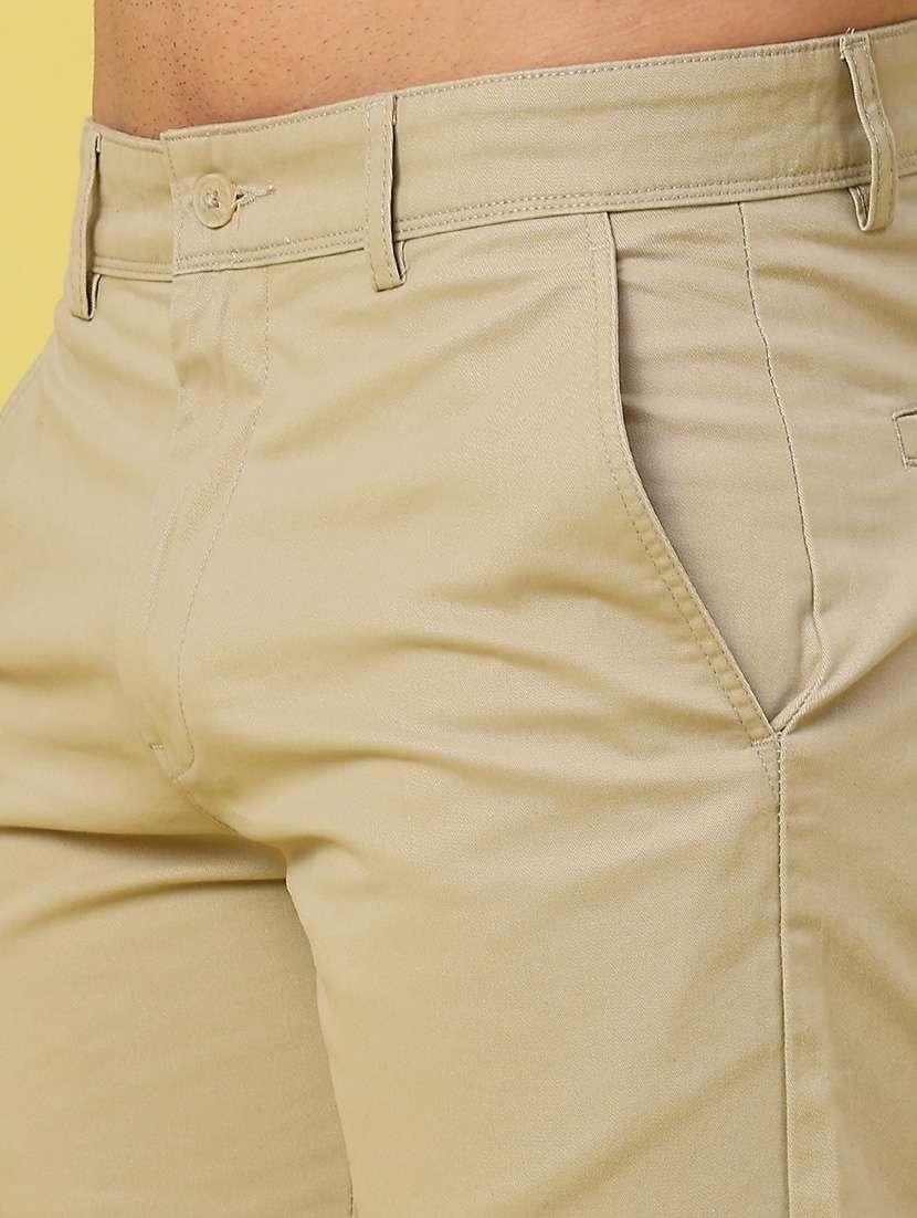 men solid mid rise chinos casual trouser - 22249909 -  Standard Image - 2