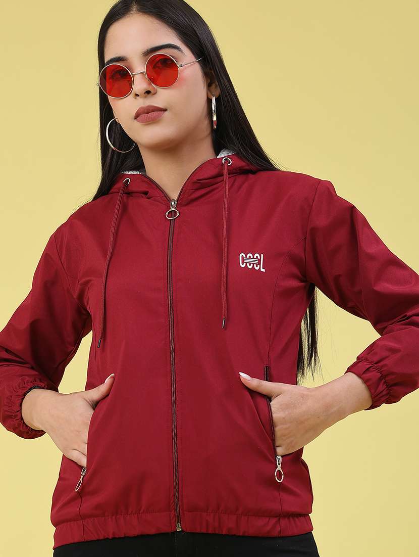 women solid long sleeve regular jacket