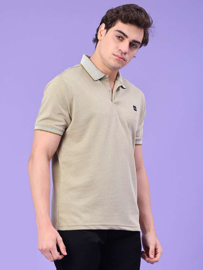 men solid short sleeve regular fit polo t-shirt - 22250021 -  Standard Image - 2